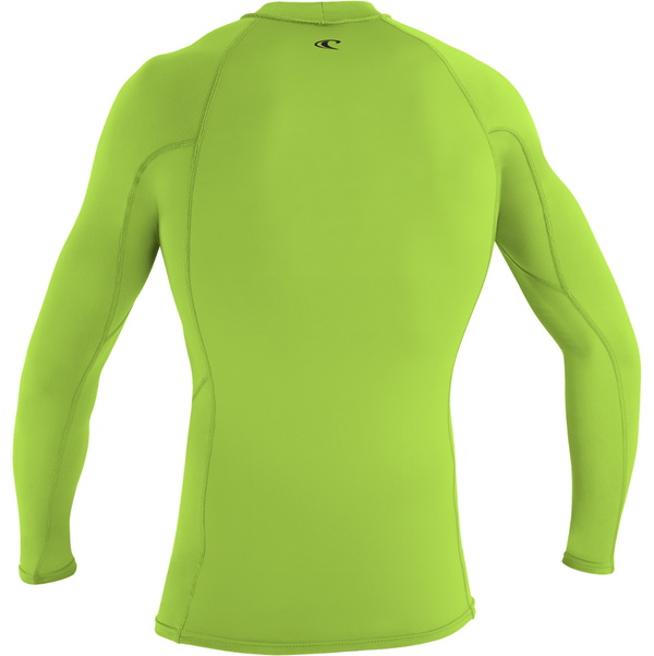 2026 O'Neill Mens Basic Skins Long Sleeve Rash Vest 5714 - Lime